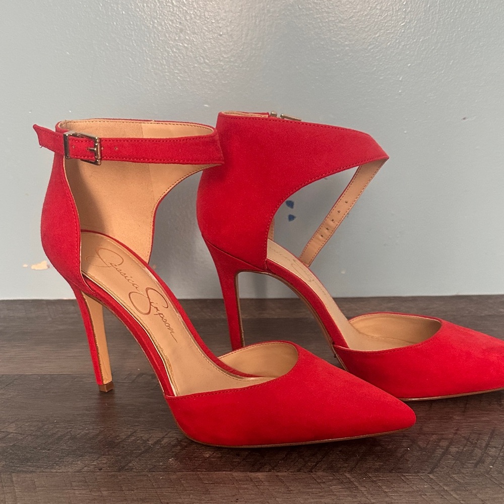 Jessica Simpson Vibrant Red Heels - image 1